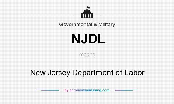 What does NJDL mean? It stands for New Jersey Department of Labor