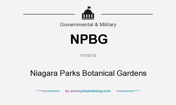 What does NPBG mean? It stands for Niagara Parks Botanical Gardens
