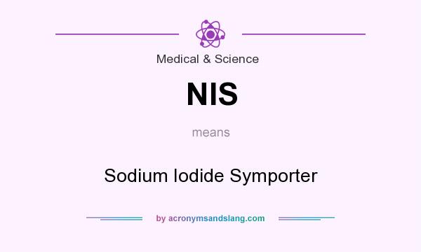 What does NIS mean? It stands for Sodium Iodide Symporter