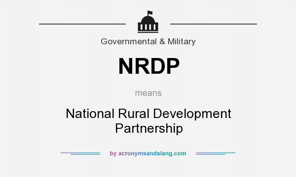 What does NRDP mean? It stands for National Rural Development Partnership