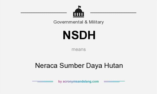 What does NSDH mean? It stands for Neraca Sumber Daya Hutan