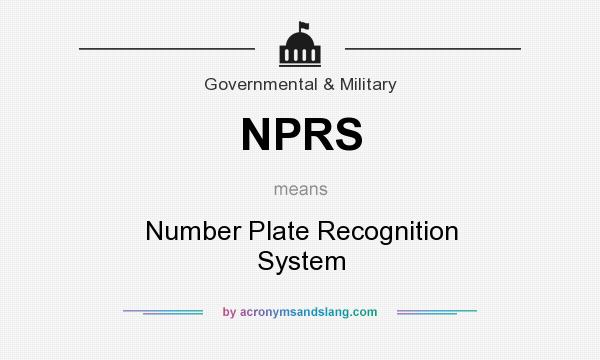 What does NPRS mean? It stands for Number Plate Recognition System
