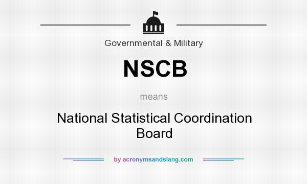 What does NSCB mean? It stands for National Statistical Coordination Board