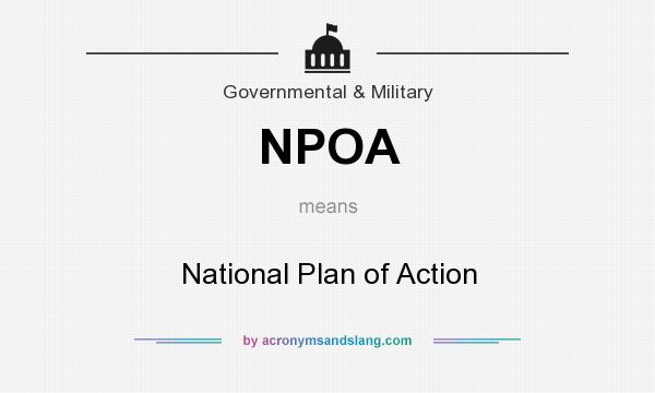 What does NPOA mean? It stands for National Plan of Action