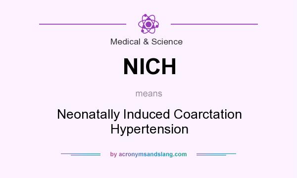 What does NICH mean? It stands for Neonatally Induced Coarctation Hypertension