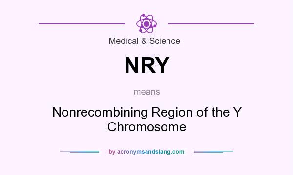 What does NRY mean? It stands for Nonrecombining Region of the Y Chromosome