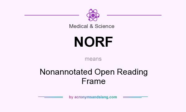 What does NORF mean? It stands for Nonannotated Open Reading Frame