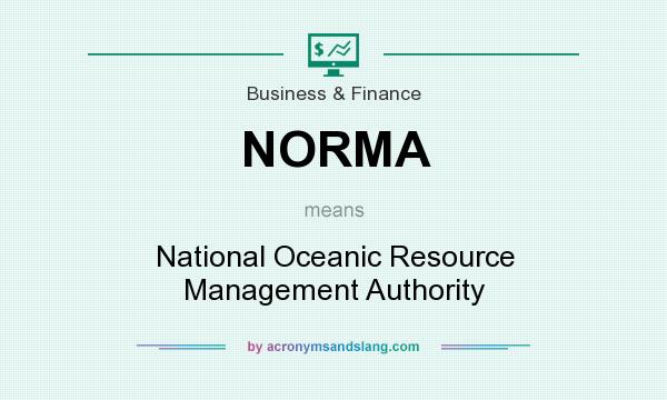 What does NORMA mean? It stands for National Oceanic Resource Management Authority