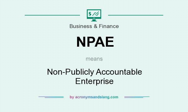 What does NPAE mean? It stands for Non-Publicly Accountable Enterprise