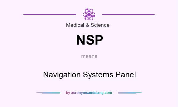 What does NSP mean? It stands for Navigation Systems Panel