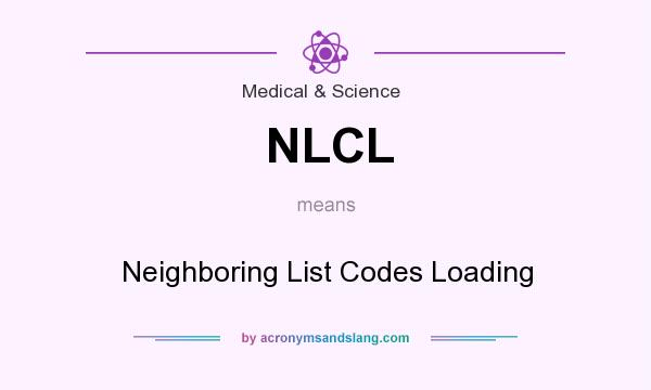What does NLCL mean? It stands for Neighboring List Codes Loading