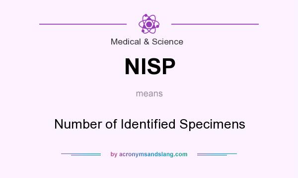 What does NISP mean? It stands for Number of Identified Specimens