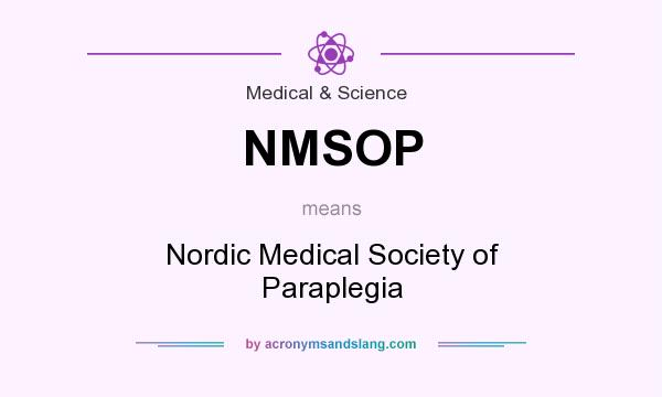 What does NMSOP mean? It stands for Nordic Medical Society of Paraplegia