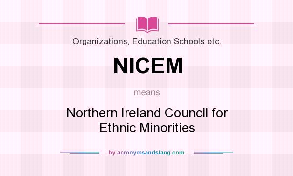 What does NICEM mean? It stands for Northern Ireland Council for Ethnic Minorities