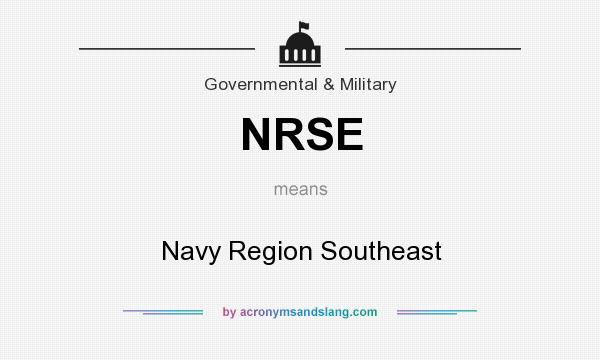 What does NRSE mean? It stands for Navy Region Southeast