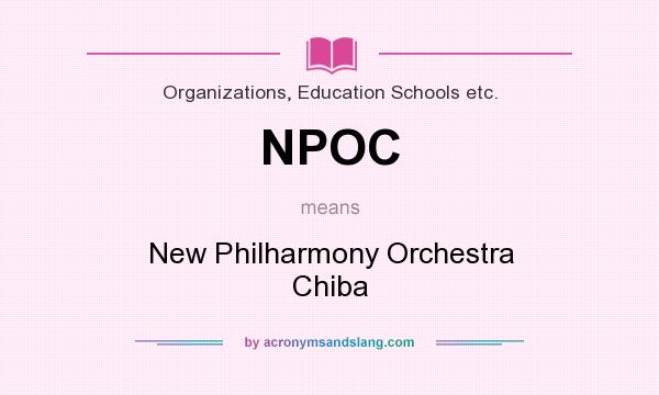 What does NPOC mean? It stands for New Philharmony Orchestra Chiba