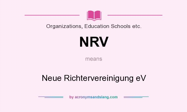 What does NRV mean? It stands for Neue Richtervereinigung eV