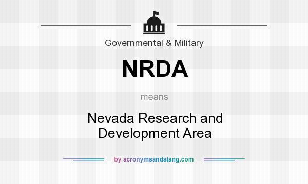What does NRDA mean? It stands for Nevada Research and Development Area