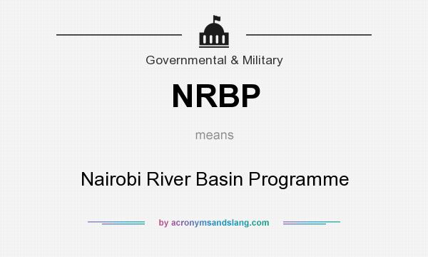 What does NRBP mean? It stands for Nairobi River Basin Programme
