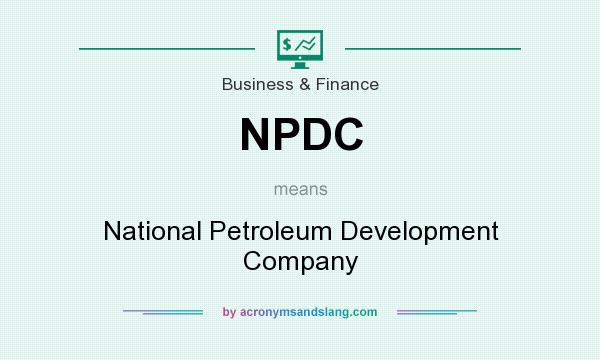 What does NPDC mean? It stands for National Petroleum Development Company