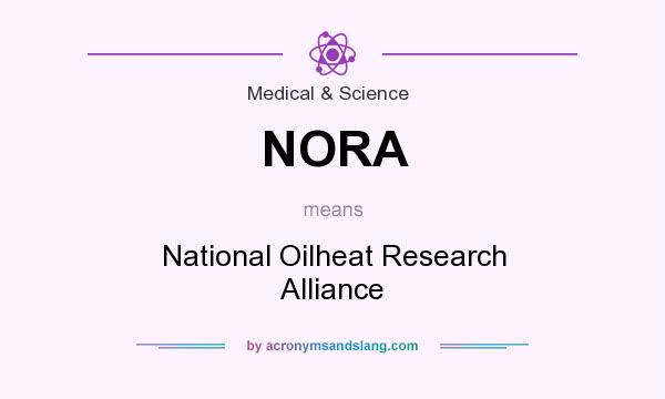 What does NORA mean? It stands for National Oilheat Research Alliance