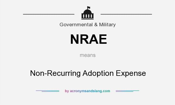 What does NRAE mean? It stands for Non-Recurring Adoption Expense