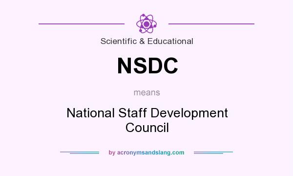 What does NSDC mean? It stands for National Staff Development Council