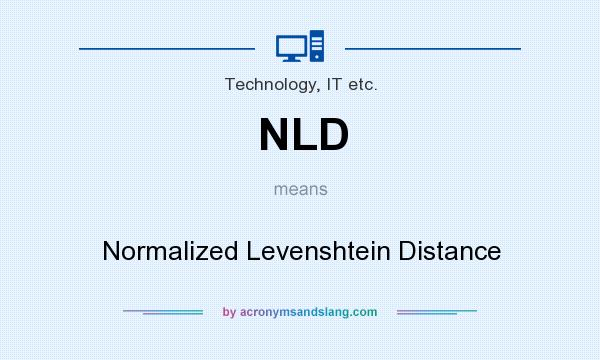 What does NLD mean? It stands for Normalized Levenshtein Distance