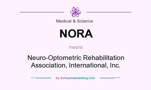 What does NORA mean? It stands for Neuro-Optometric Rehabilitation Association, International, Inc.