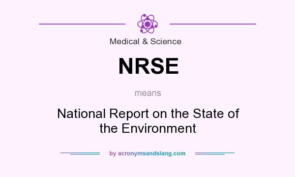What does NRSE mean? It stands for National Report on the State of the Environment