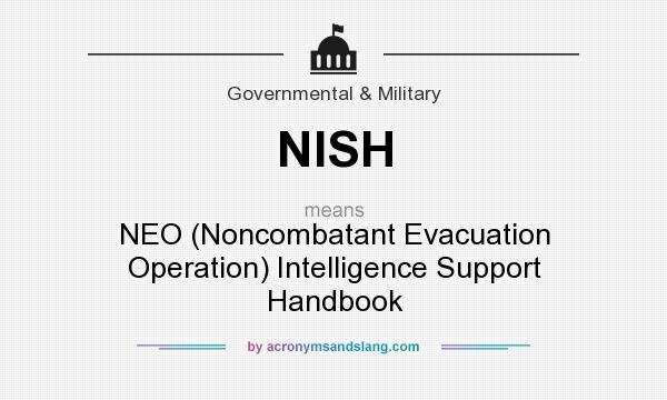 What does NISH mean? It stands for NEO (Noncombatant Evacuation Operation) Intelligence Support Handbook