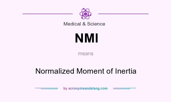 What does NMI mean? It stands for Normalized Moment of Inertia