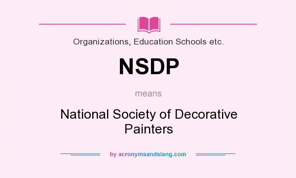 What does NSDP mean? It stands for National Society of Decorative Painters