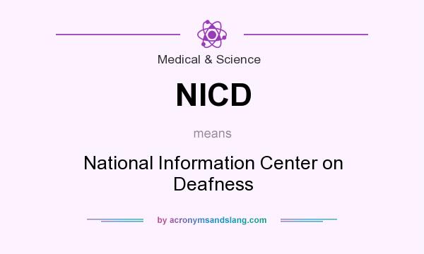 What does NICD mean? It stands for National Information Center on Deafness