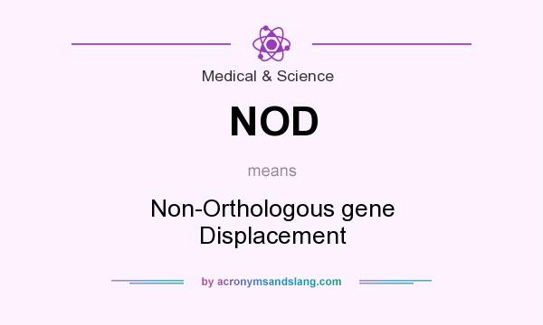 What does NOD mean? It stands for Non-Orthologous gene Displacement