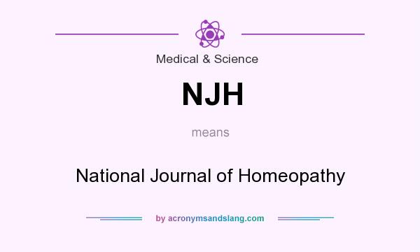 What does NJH mean? It stands for National Journal of Homeopathy
