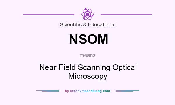 What does NSOM mean? It stands for Near-Field Scanning Optical Microscopy