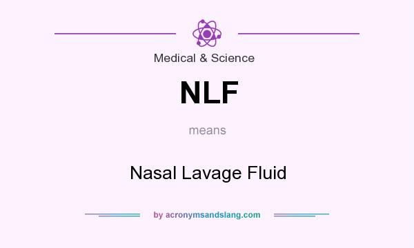 What does NLF mean? It stands for Nasal Lavage Fluid