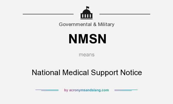 What does NMSN mean? It stands for National Medical Support Notice
