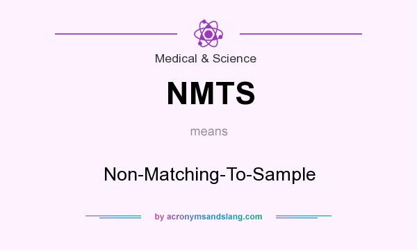 What does NMTS mean? It stands for Non-Matching-To-Sample