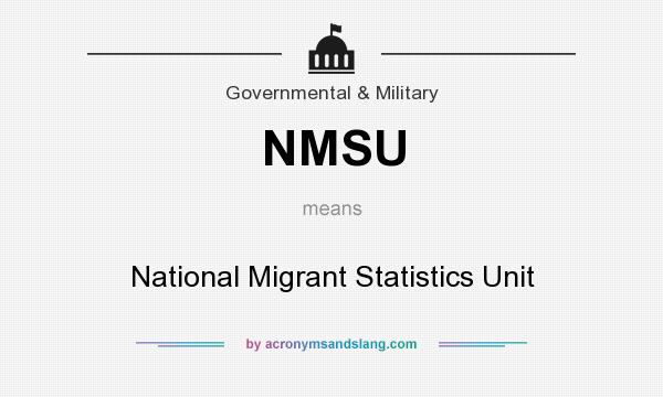 What does NMSU mean? It stands for National Migrant Statistics Unit