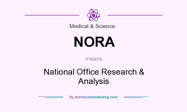 What does NORA mean? It stands for National Office Research & Analysis