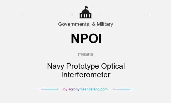 What does NPOI mean? It stands for Navy Prototype Optical Interferometer