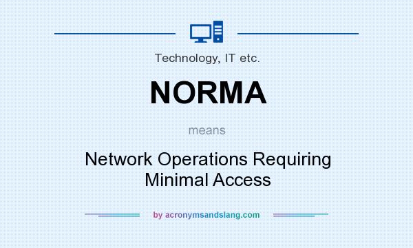What does NORMA mean? It stands for Network Operations Requiring Minimal Access