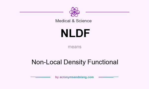 What does NLDF mean? It stands for Non-Local Density Functional