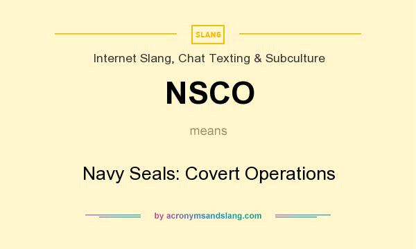 What does NSCO mean? It stands for Navy Seals: Covert Operations