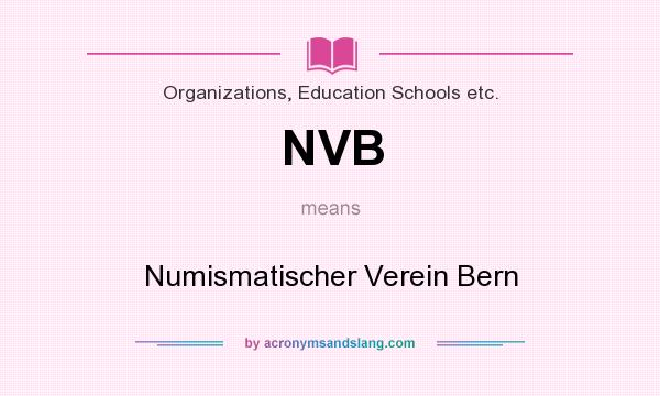 What does NVB mean? It stands for Numismatischer Verein Bern