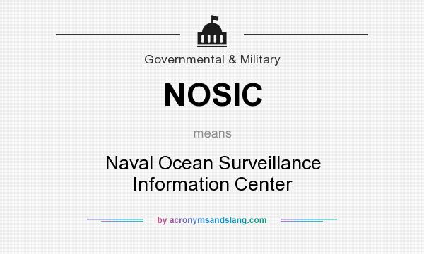 What does NOSIC mean? It stands for Naval Ocean Surveillance Information Center