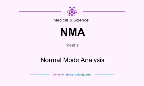 What does NMA mean? It stands for Normal Mode Analysis