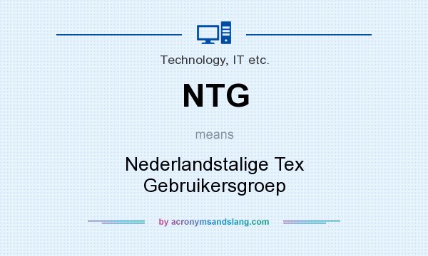 What does NTG mean? It stands for Nederlandstalige Tex Gebruikersgroep